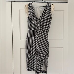 Altuzarra, black and white gingham dress, women’s size 2